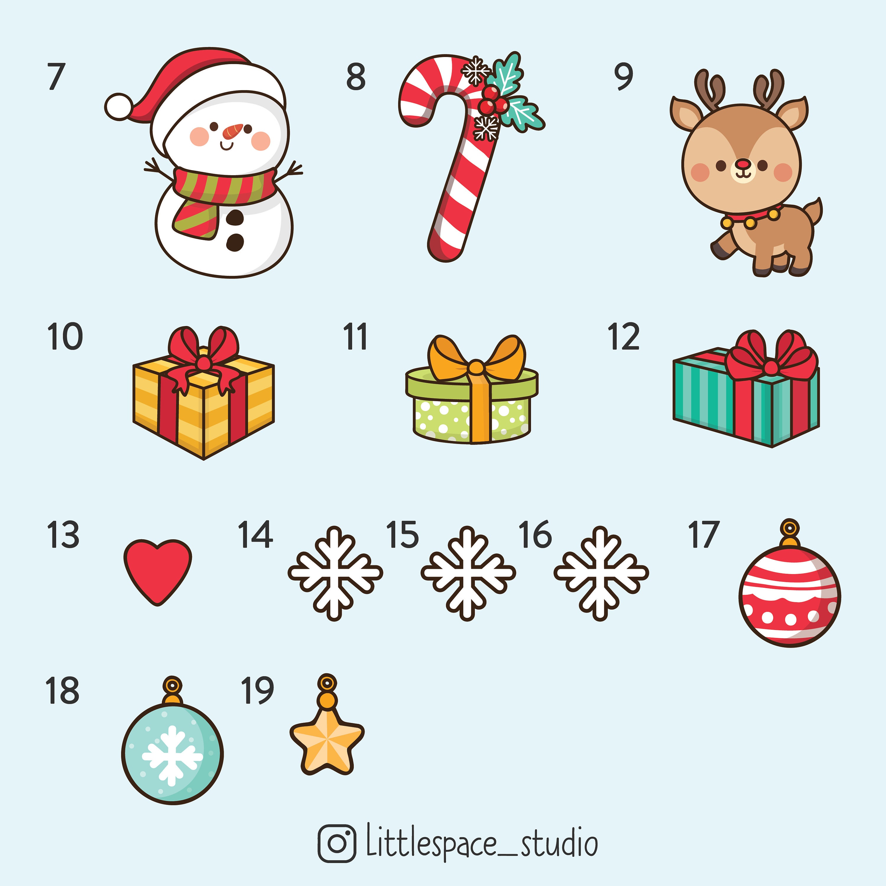 Cute Christmas Clipart Christmas Clipart Santa Clipart | Etsy