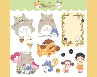 Totoro clipart l digitaal