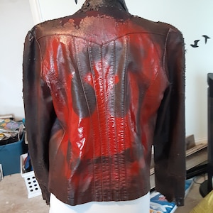 Hand spray painted rebel sign jacket