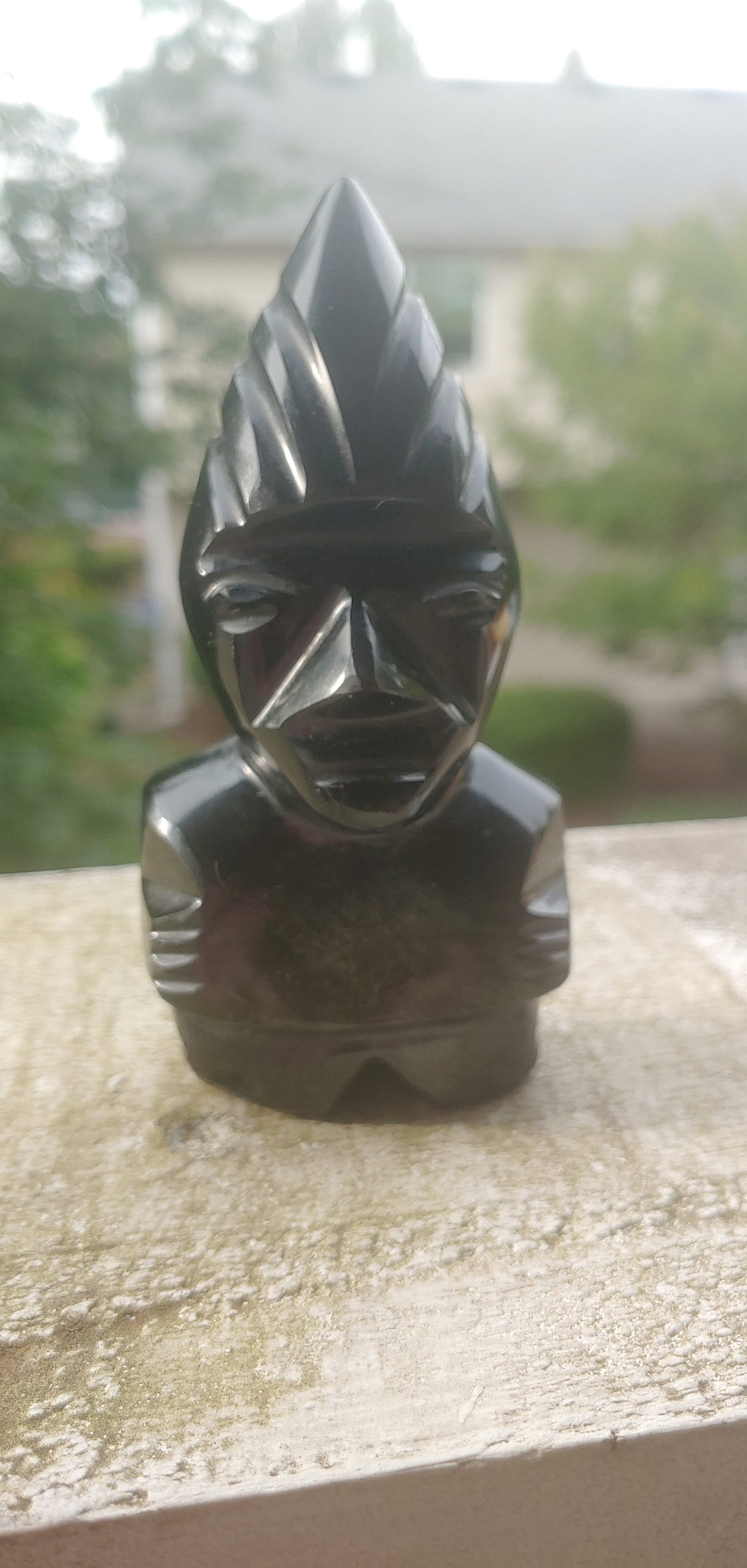 Gold Sheen Obsidian Mayan Aztec Statue Etsy