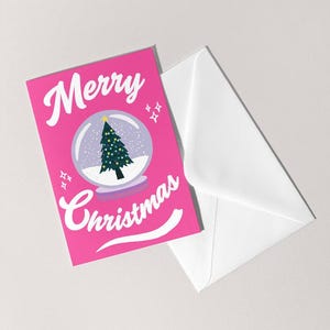 Karte Weihnachten Schneekugel | Urlaub Saisonal