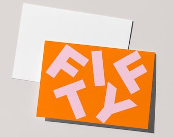 Fifty Milestone Birthday Card | 50th Birthday