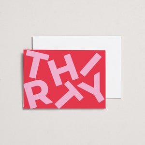 Carte d'anniversaire de 30 ans | Carte d'anniversaire d'étape | 30e anniversaire | Sale 30 | Carte d'anniversaire pour un ami