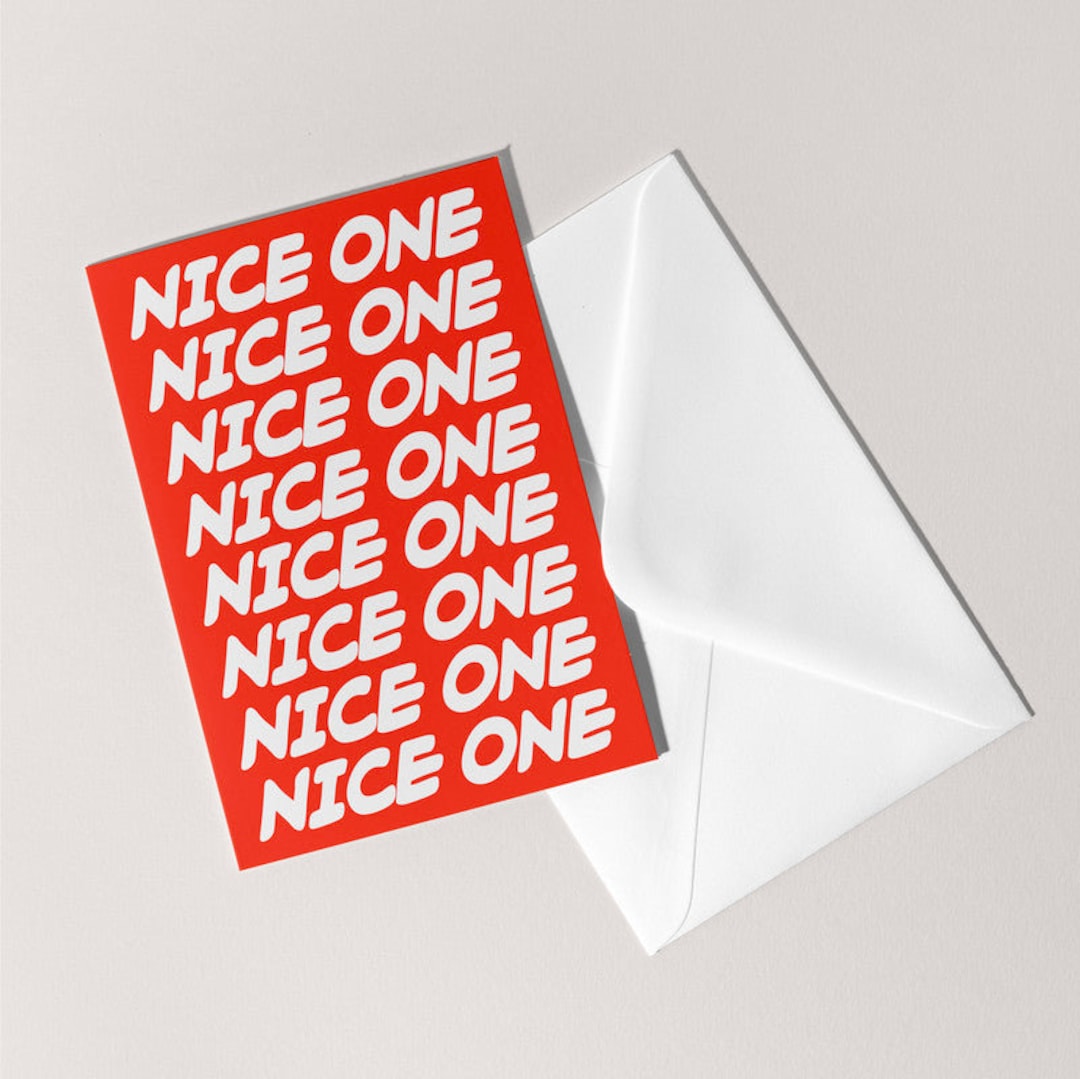 Nice One Card | Congratulations Graduation Promotion - Etsy