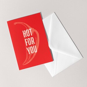 Tarjeta de chile picante "Hot For You" / Aniversario de amor de San Valentín