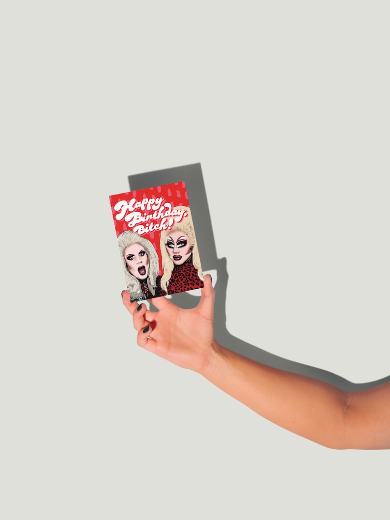 Drag Queen Trixie Mattel Katya Zamo birthday card l | Rupauls Drag Race | 30th Birthday | Birthday Card For Friend image 2