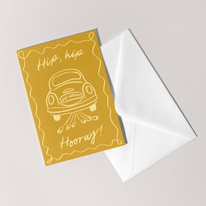 Cartão Hip, Hip Hooray | Parabéns para o casamento Recém-casados