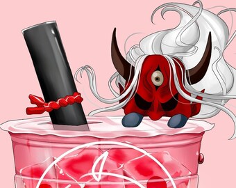 El té de burbujas sangriento de Oni