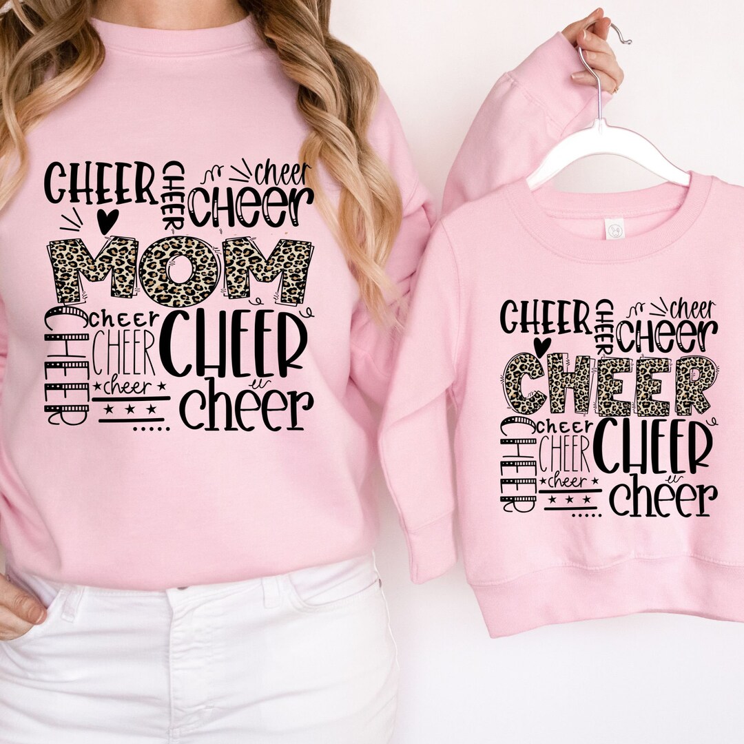 Typography Cheer Mom Cheerleader Mom Cheerleader Set Etsy