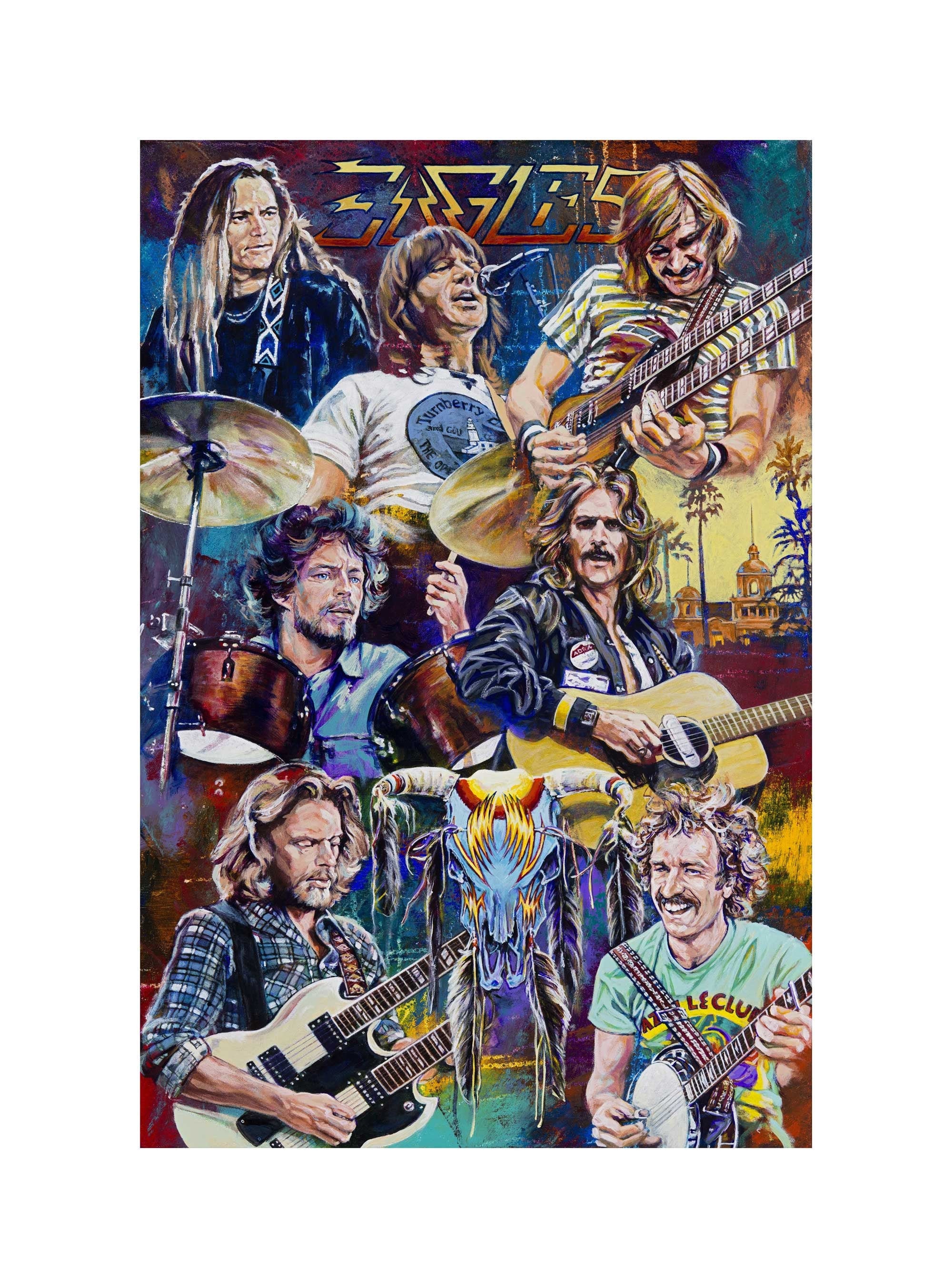 Eagles the Band fine art print matted Etsy
