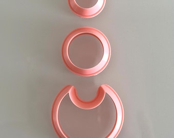 Modern Layered Circle Polymer Clay Cutter Set | Geometric Earring Cutter | Clay Cutter | Polymer Clay Tool | 3 Piece Set