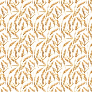 Golden Wheat Polymer Clay Transfer Sheet, Fall Harvest Pattern