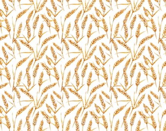 Golden Wheat Polymer Clay Transfer Sheet, Fall Harvest Pattern