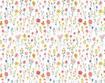 Spring Flowers Polymer Clay Transfer Sheet Floral Wildflower Design for Earrings Jewelry Making Cottagecore Clay Supplies