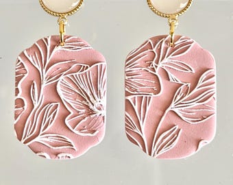 Wildflower Clay Earrings | Handmade Polymer Clay Earrings | Floral Dangle Earrings | Lightweight Statement Earrings | Unique Gift for Her