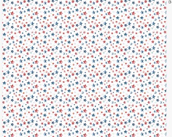Patriotic Stars Polymer Clay Transfer Sheet | Red White & Blue Star Transfer Paper | Fourth of July Jewelry Supply