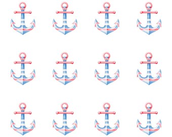 Anchor Polymer Clay Transfer Sheet | Optional Matching Cutter Bundle | Nautical Clay Transfer | DIY Earring Supplies