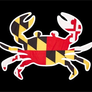 Maryland Flag Crab Vinyl Sticker