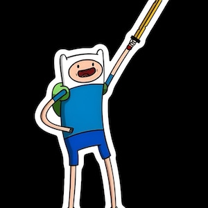 Finn The Human - Adventure Time - Vinyl Sticker