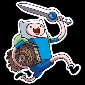 Finn The Human - Adventure Time - Vinyl Sticker