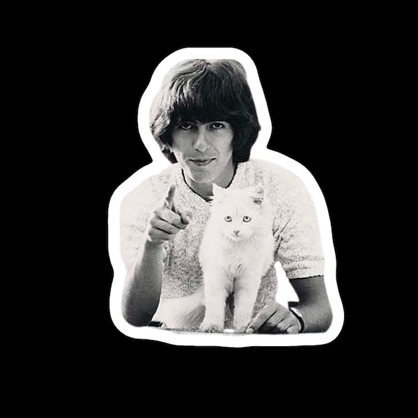 George Harrison + Cat Sticker