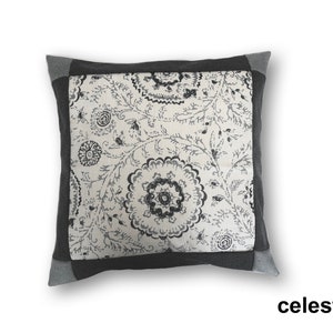 Unique Upcycled Eco-Friendly Patchwork Decorative Pillow Case, Recycled Fabric Pillowcase, Throw Pillow, GIFT