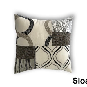 Unique Upcycled Eco-Friendly Patchwork Decorative Pillow Case, Recycled Fabric Pillowcase, Throw Pillow, GIFT 2