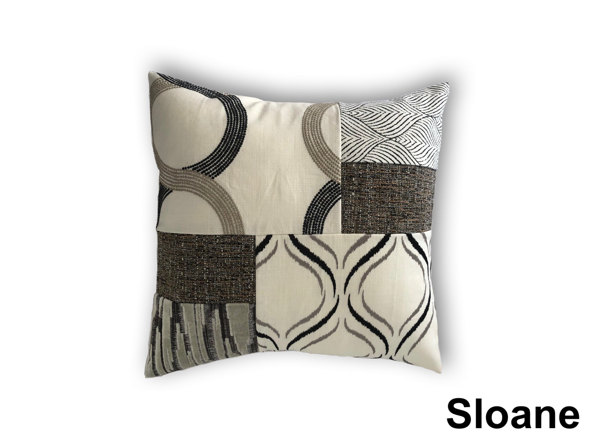 Unique Upcycled Eco-friendly Patchwork Decorative Pillow Case, Recycled ...
