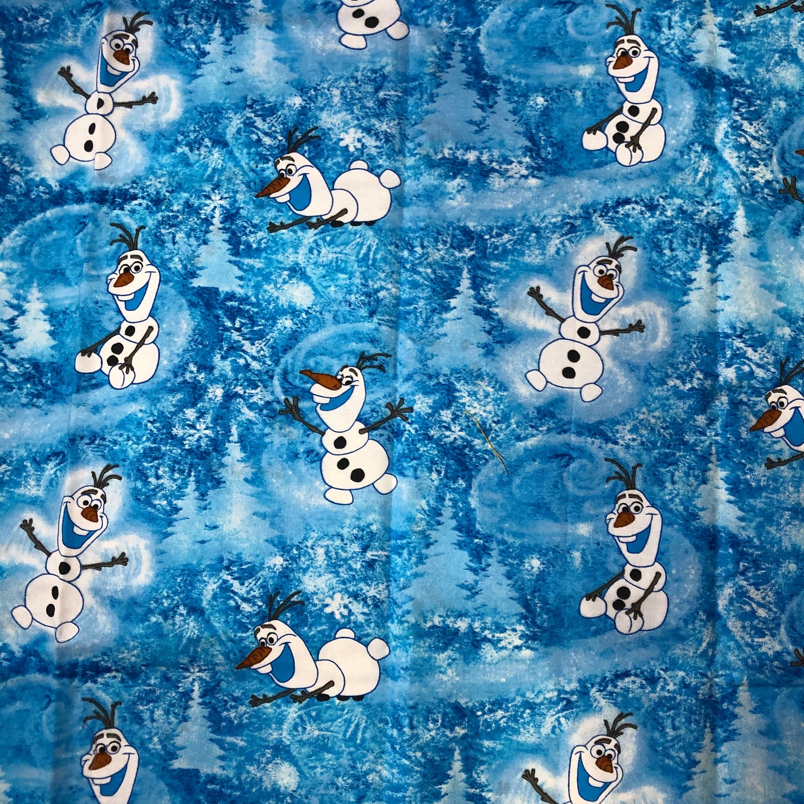 Frozens Olaf cotton fabric Etsy