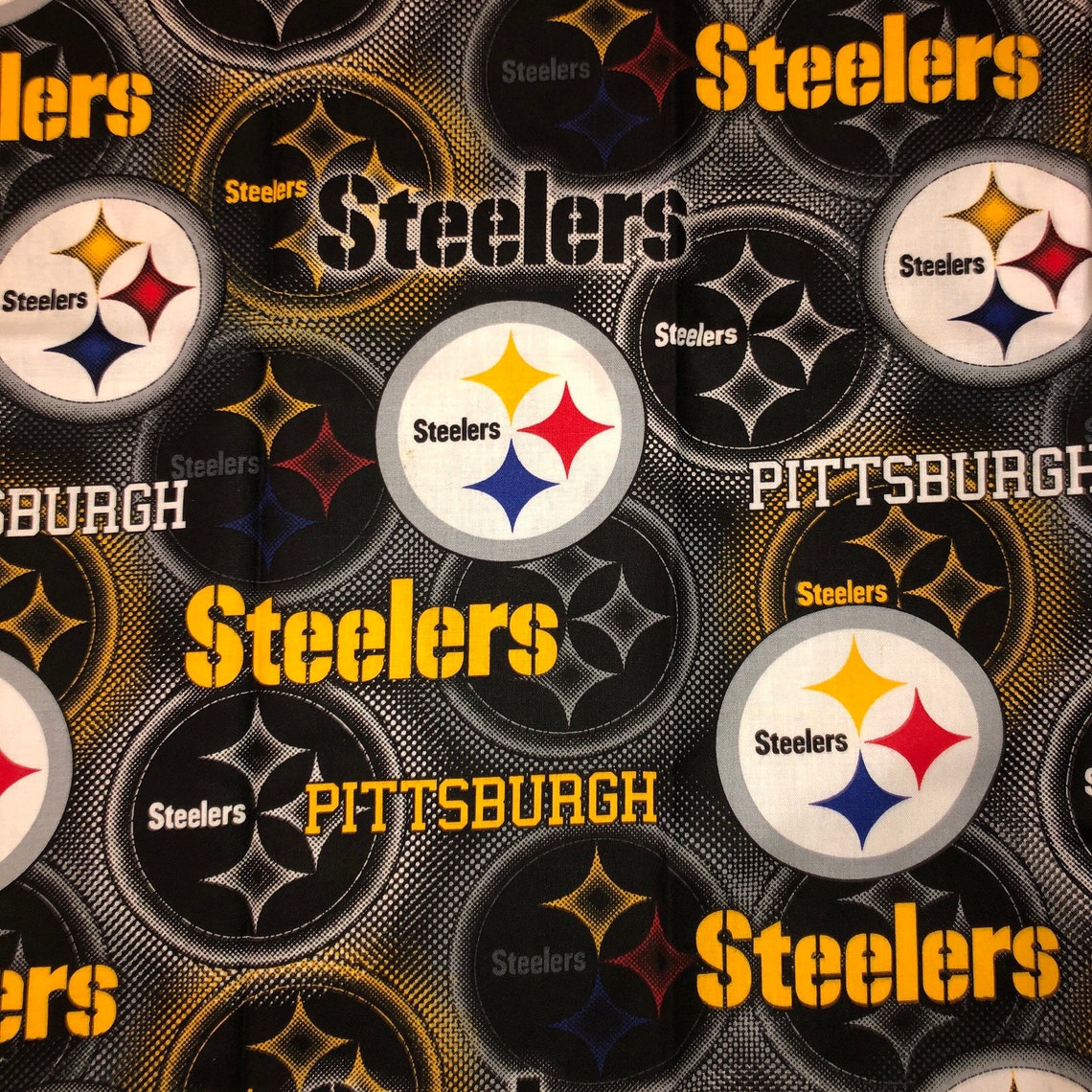Pittsburgh Steelers Cotton Fabric | Etsy