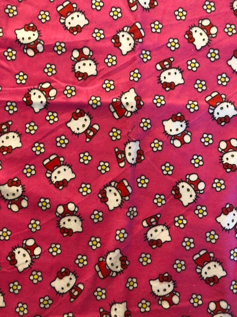 Hello Kitty flannel fabric | Etsy