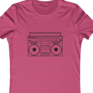Camicia radio retrò, camicia radio vintage, maglietta morbida e vestibilità da donna, maglietta grafica