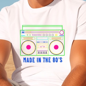 Realizzata negli anni '80 Radio unisex Softstyle T-shirt, retrò, vintage, maglietta grafica, t-shirt