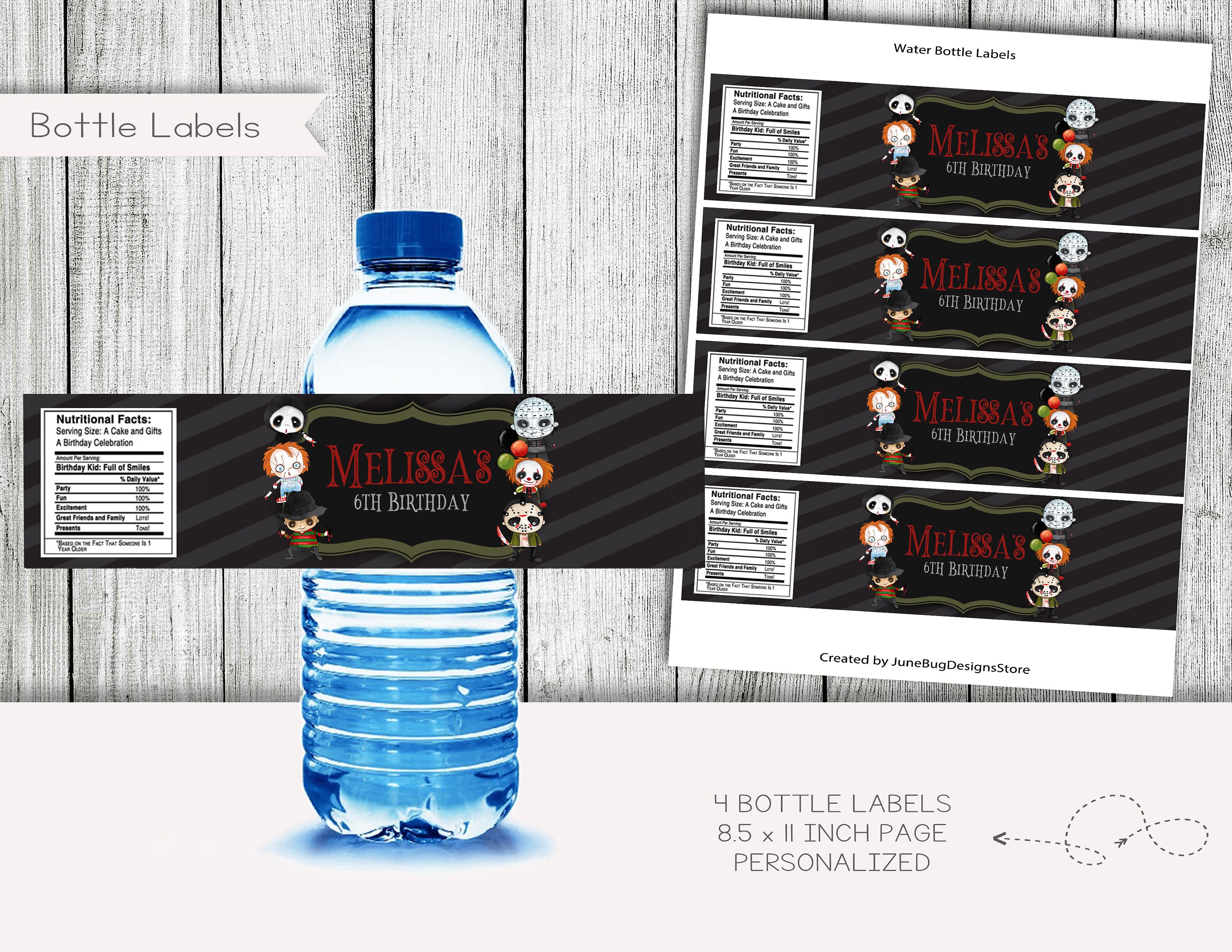 Free Printable Stranger Things Water Bottle Labels