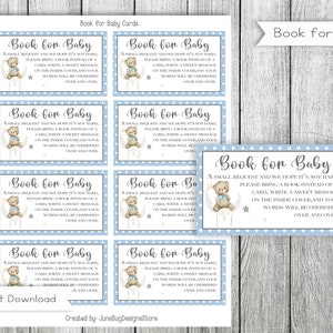 Baby Bear Baby Shower Book for Baby, Book for baby card, Baby Shower book for baby request card, Digital, Instant Download