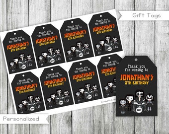 Rock N Roll Band Birthday Thank you Tags, Rock Band Favor Tags, Rock Band Gift Tags, digital, Personalized