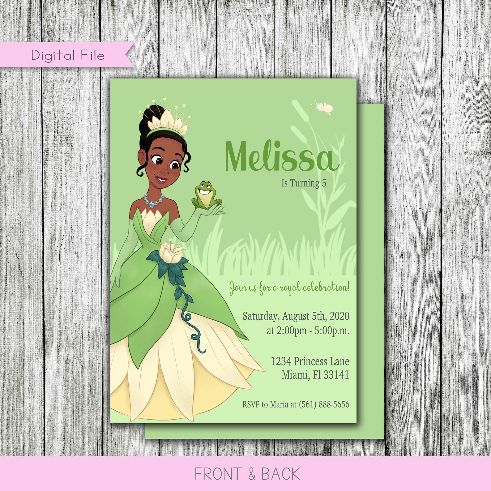 princess-and-the-frog-birthday-invitation-tiana-invitation-etsy