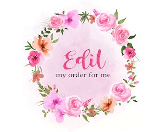 Custom Listing - Edit my Order