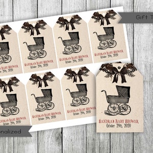 Etiquetas de agradecimiento para baby shower de Halloween de pesadilla, personalizadas (digitales)