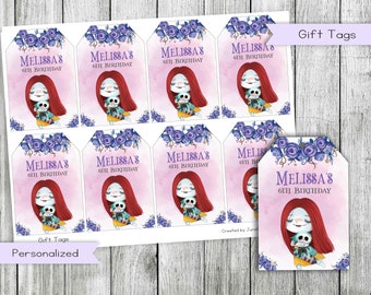Nightmare Birthday Gift Tags, Personalized, Printable (Digital File)