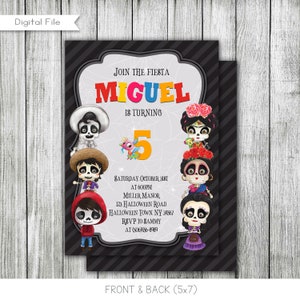 Sugar Skull Family Birthday Invitation, Sugar Skull Birthday Invitation, Fiesta day of the dead Birthday Invitation, Digital Download