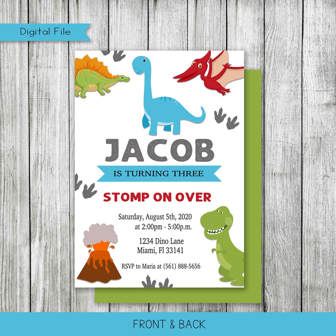 Dinosaur Birthday Invitation Dinosaur Invitation Dinosaur | Etsy Ireland