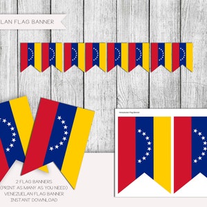 Venezolaanse vlagbanner, Venezolaanse partij, Hispanic Heritage Month Flag Banner, digitaal bestand, Instant Download