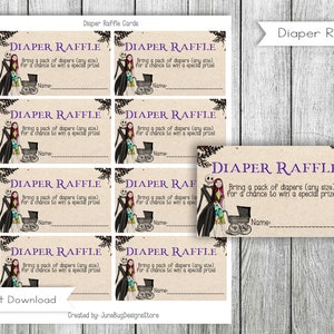 Nightmare Baby Shower Diaper Raffle Sign, Diaper Raffle Sign, Baby ...