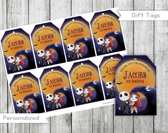 Personalized Nightmare Birthday Gift Tags (Digital)
