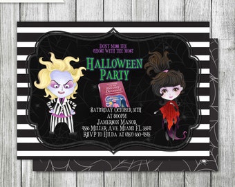 Ghost Friends Halloween Party Invitation, Halloween Invitations, Halloween Party Invitation, Personalized, Digital Filends