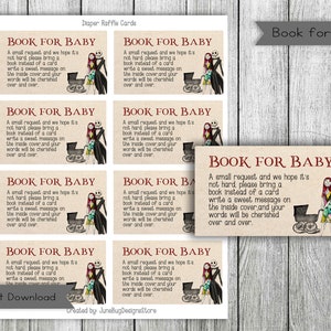 Livre de douche de bébé cauchemar pour bébé, Livre pour carte de bébé, Livre de douche de bébé pour carte de demande de bébé, Numérique, Téléchargement instantané