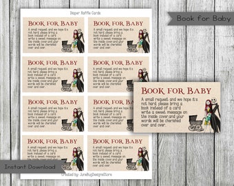 Nightmare Baby Shower Book for Baby, Book for baby card, Baby Shower book for baby request card, Digital, Instant Download
