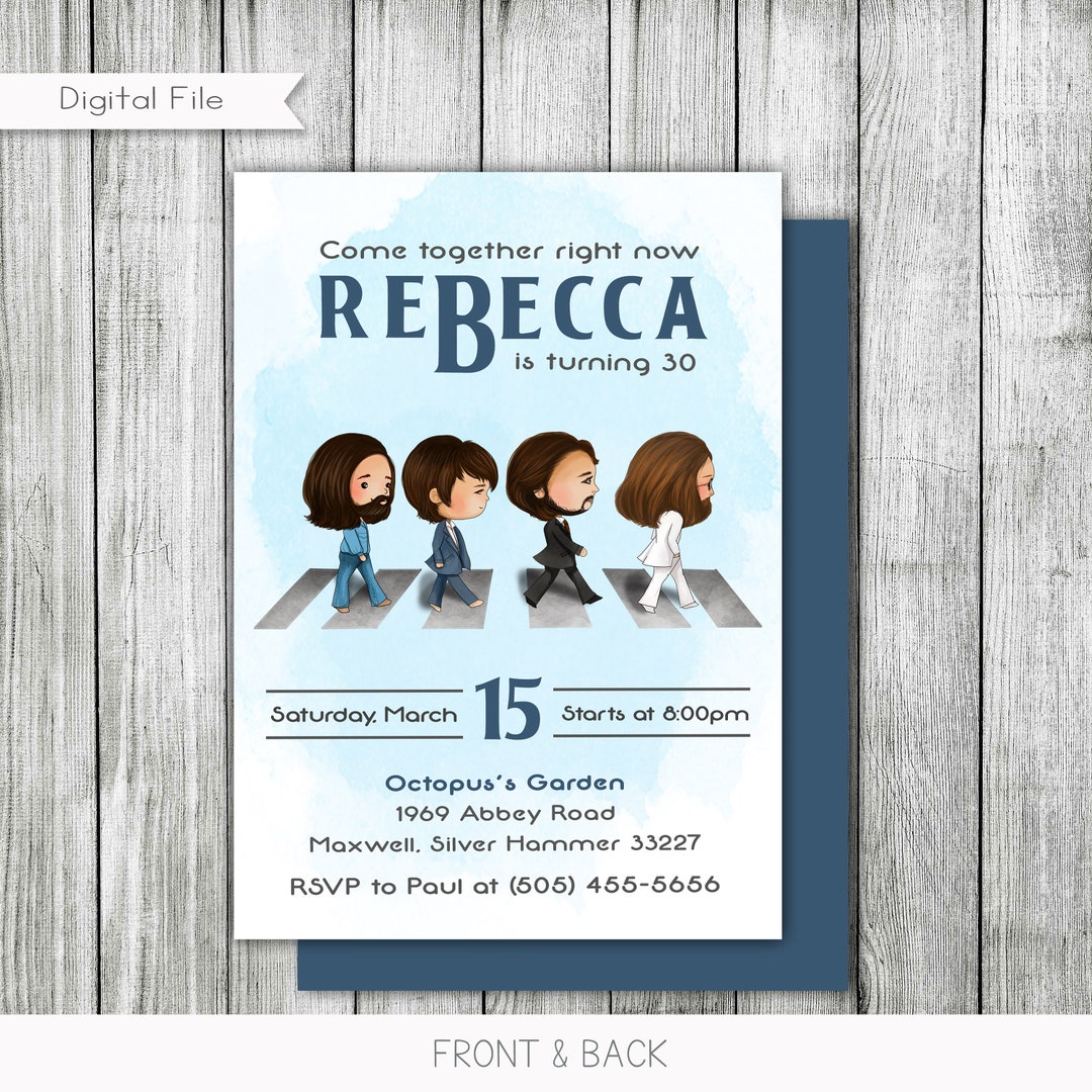 Rock Band Birthday Invitation, Rock and Roll Invitation, Birthday Party