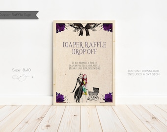 Nachtmerrie babyshower luier loterijbord (digitale download)